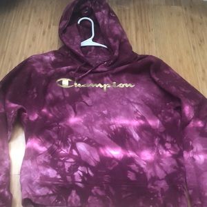 Multi colored authentic maroon champion hoodie